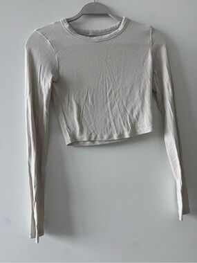 lululemon athletica Cropped Long-Sleeve Crew Top - Off-White